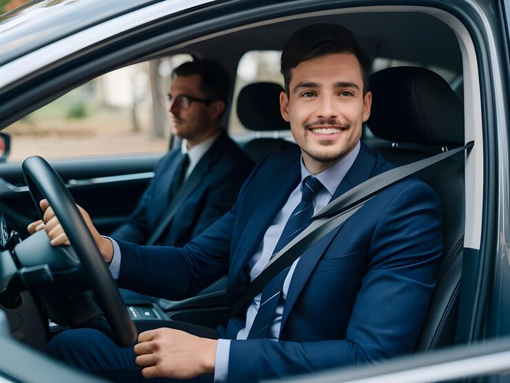 Man Driver Car With Tie 1040470 19038