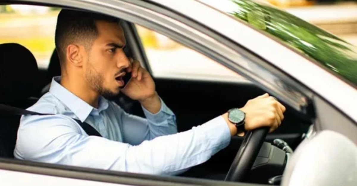 Driver Answering Phone Call